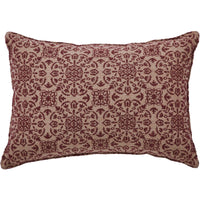 Custom House Burgundy Tan Jacquard Faith Pillow 9.5x14 - The Fox Decor