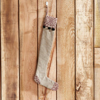 Thumbnail for Custom House Burgundy Tan Jacquard Prim Stocking 7x19 VHC Brands - The Fox Decor