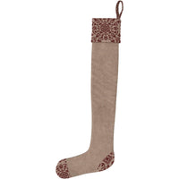 Thumbnail for Custom House Burgundy Tan Jacquard Prim Stocking 7x19 VHC Brands - The Fox Decor