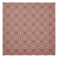 Custom House Burgundy Tan Jacquard Table Topper 42