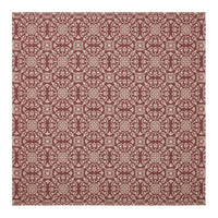 Custom House Burgundy Tan Jacquard Table Topper 42