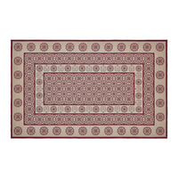 Thumbnail for Custom House Burgundy Tan Jacquard Polyester Rug Rect 60