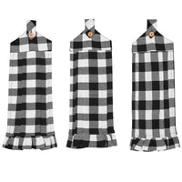 Annie Buffalo Check Black Button Loop Tea Towel Set of 3 - The Fox Decor