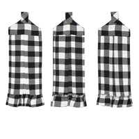 Annie Buffalo Check Black Button Loop Tea Towel Set of 3 - The Fox Decor