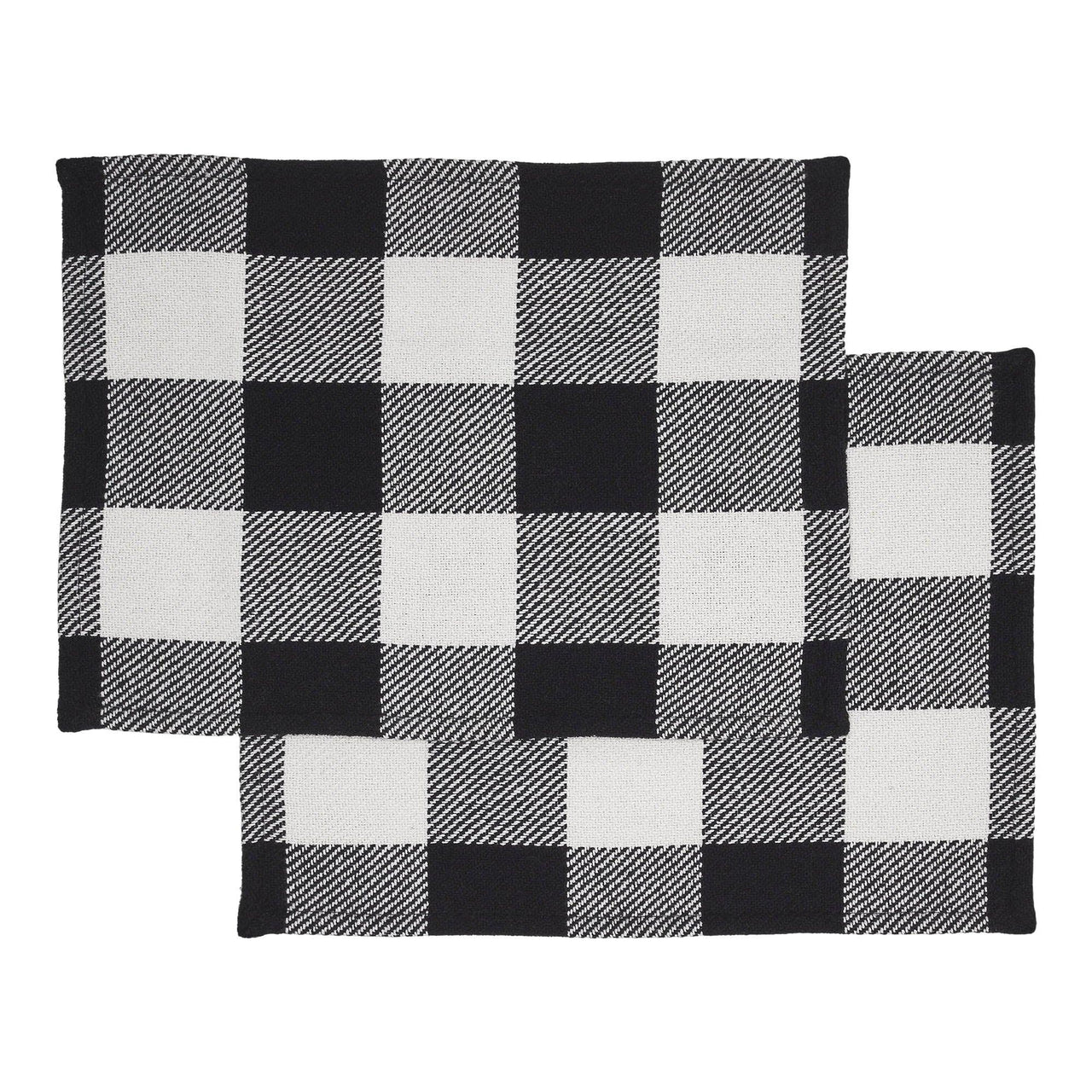 Annie Buffalo Check Black Placemat Set of 2 13x19 - The Fox Decor