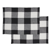 Thumbnail for Annie Buffalo Check Black Placemat Set of 2 13x19 - The Fox Decor