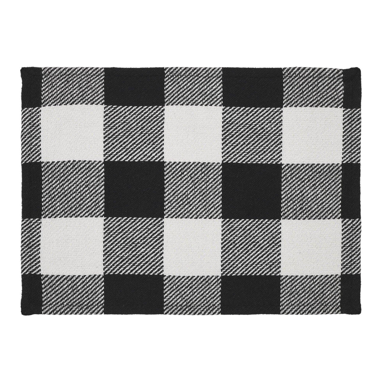 Annie Buffalo Check Black Placemat Set of 2 13x19 - The Fox Decor