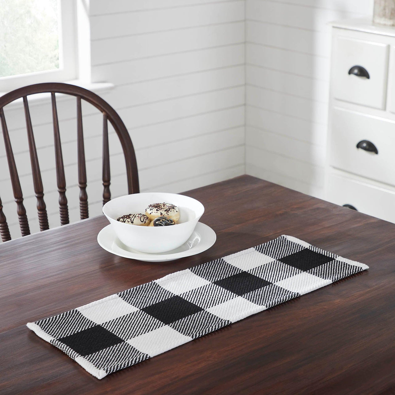 Annie Buffalo Check Black Runner 8x24 - The Fox Decor