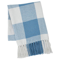 Thumbnail for Annie Buffalo Check Blue Woven Throw 50x60 - The Fox Decor