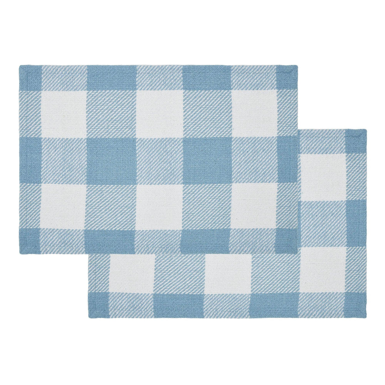 Annie Buffalo Check Blue Placemat Set of 2 13x19 - The Fox Decor