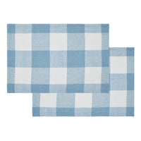 Thumbnail for Annie Buffalo Check Blue Placemat Set of 2 13x19 - The Fox Decor