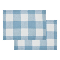 Thumbnail for Annie Buffalo Check Blue Placemat Set of 2 13x19 - The Fox Decor