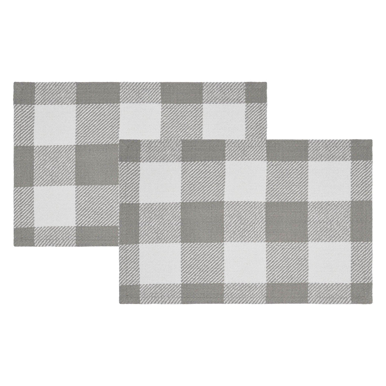 Annie Buffalo Check Grey Placemat Set of 2 13x19 - The Fox Decor