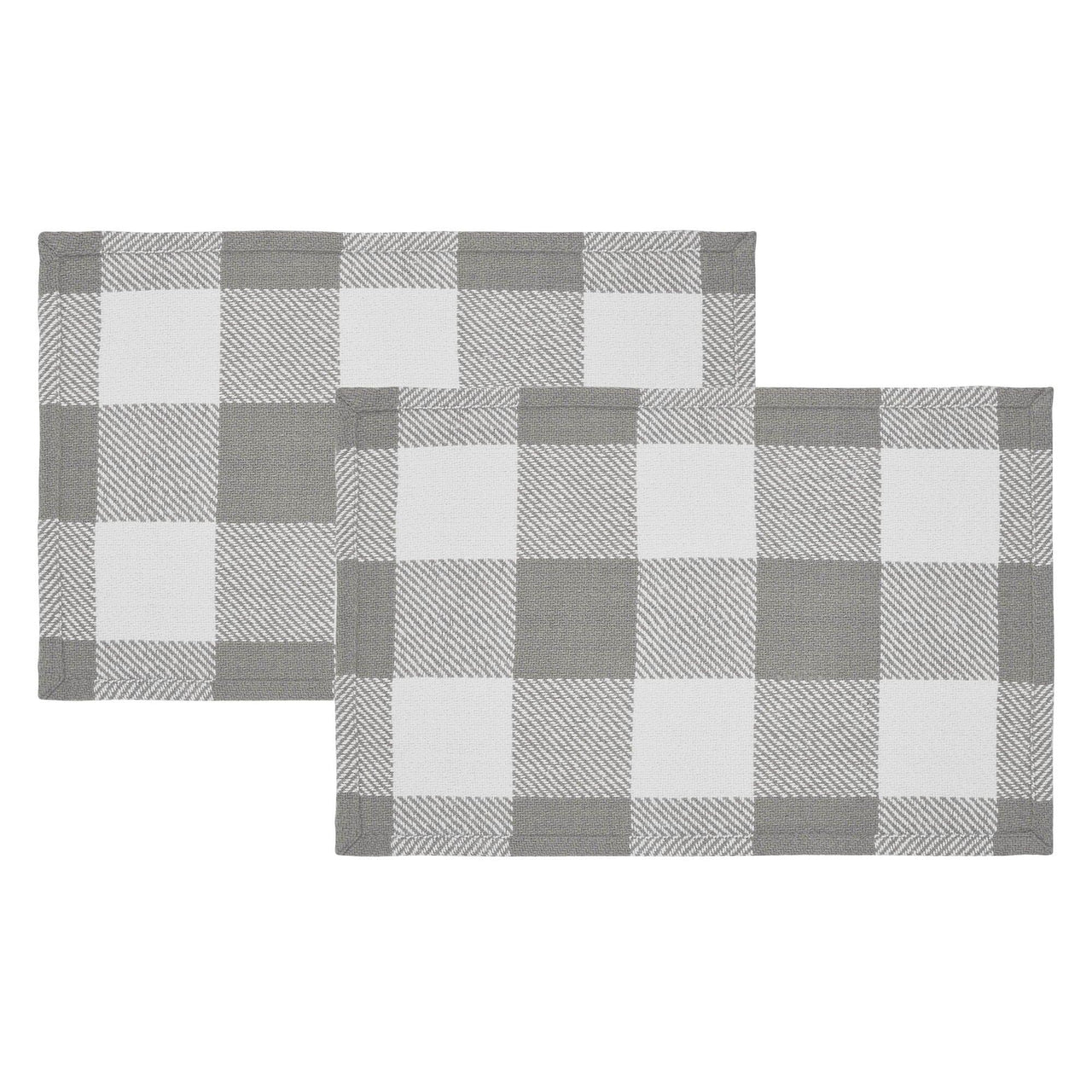 Annie Buffalo Check Grey Placemat Set of 2 13x19 - The Fox Decor