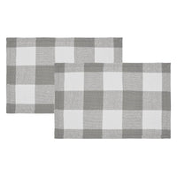 Thumbnail for Annie Buffalo Check Grey Placemat Set of 2 13x19 - The Fox Decor
