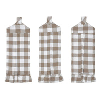 Annie Buffalo Check Portabella Button Loop Tea Towel Set of 3 - The Fox Decor