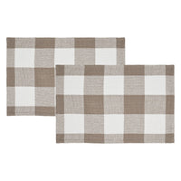 Thumbnail for Annie Buffalo Check Portabella Placemat Set of 2 13x19 - The Fox Decor