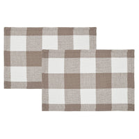 Thumbnail for Annie Buffalo Check Portabella Placemat Set of 2 13x19 - The Fox Decor
