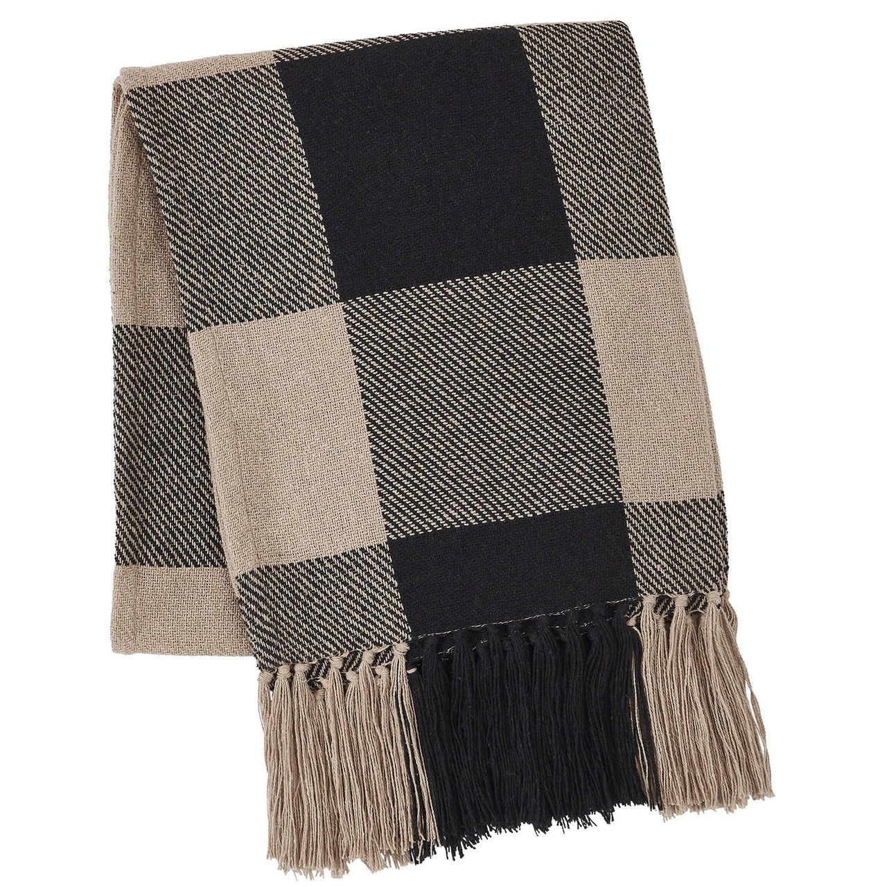 Black Check Woven Throw 50x60 - The Fox Decor