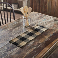 Black Check Runner 8x24 - The Fox Decor