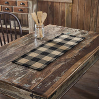 Black Check Runner 12x36 - The Fox Decor