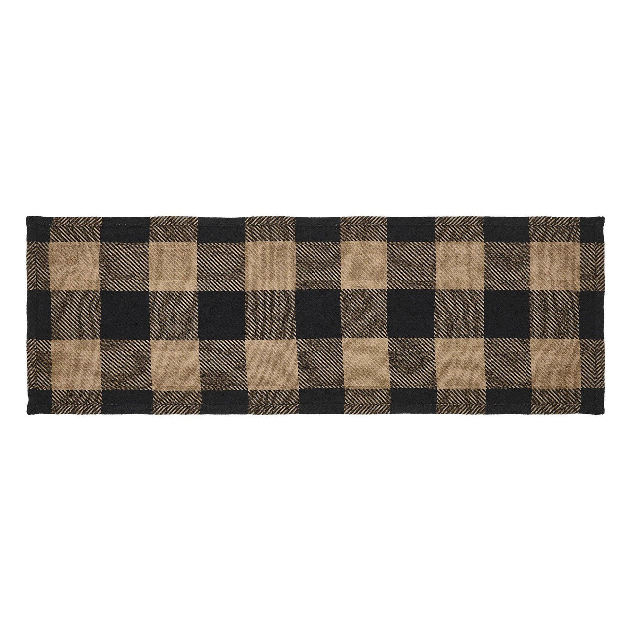 Black Check Runner 12x36 - The Fox Decor