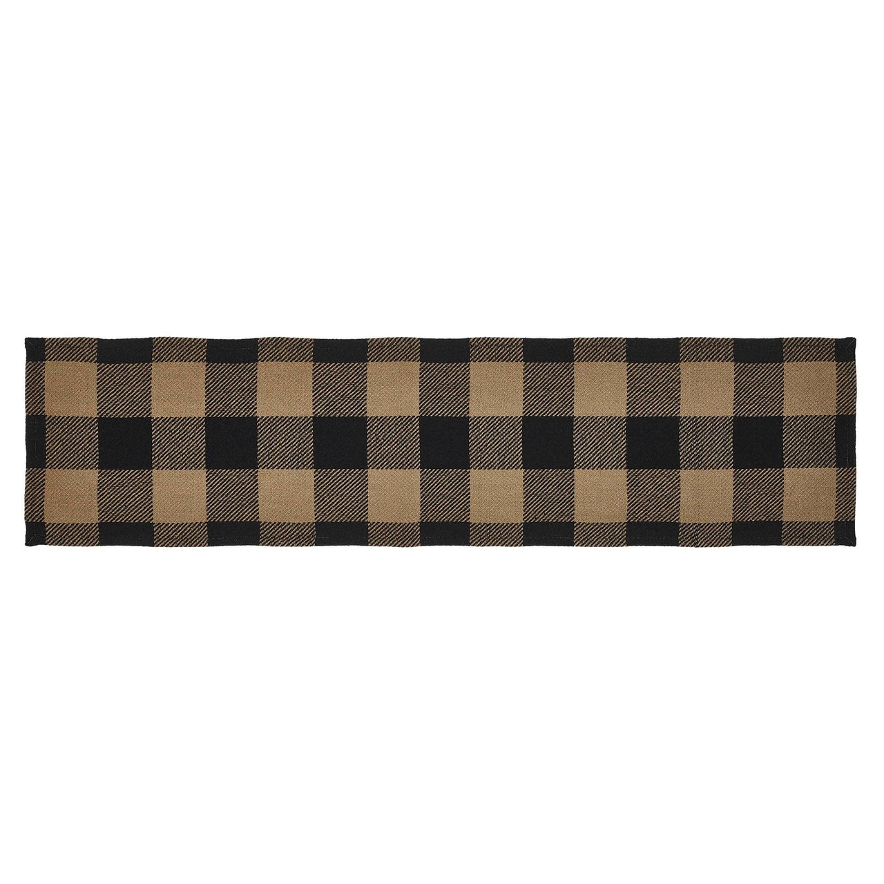 Black Check Runner 12x48 - The Fox Decor