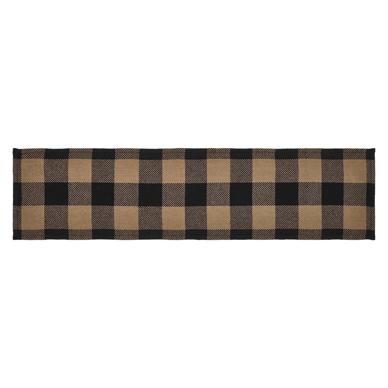 Black Check Runner 12x48 - The Fox Decor