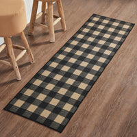 Thumbnail for Black Check Polyester Rug/Runner Rect 22x78 - The Fox Decor