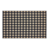 Black Check Polyester Rug Rect 60x96 - The Fox Decor