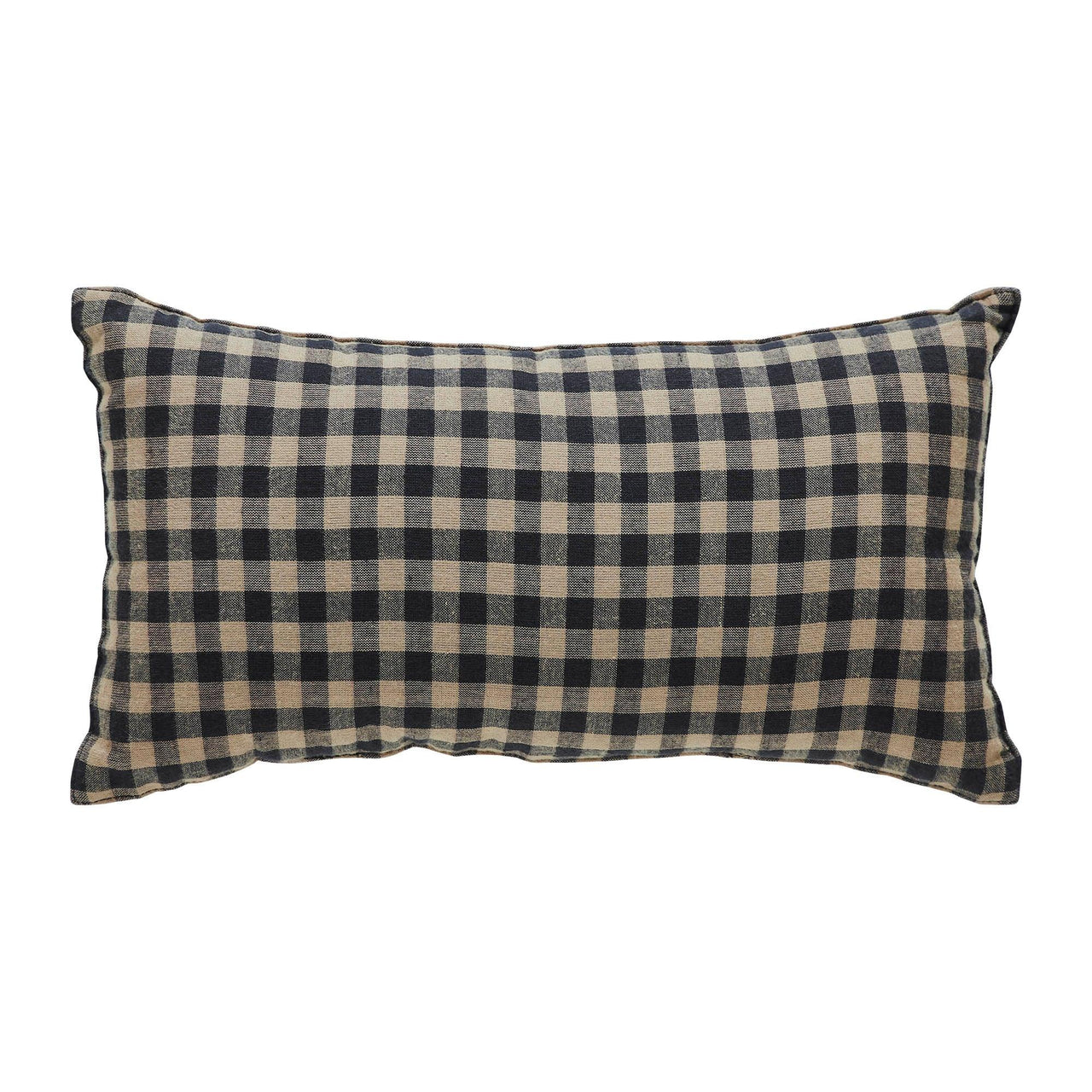 Black Check Star Pillow 7x13 - The Fox Decor