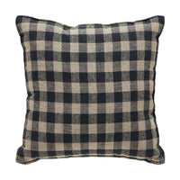 Thumbnail for Black Check Star Pillow 6x6 - The Fox Decor