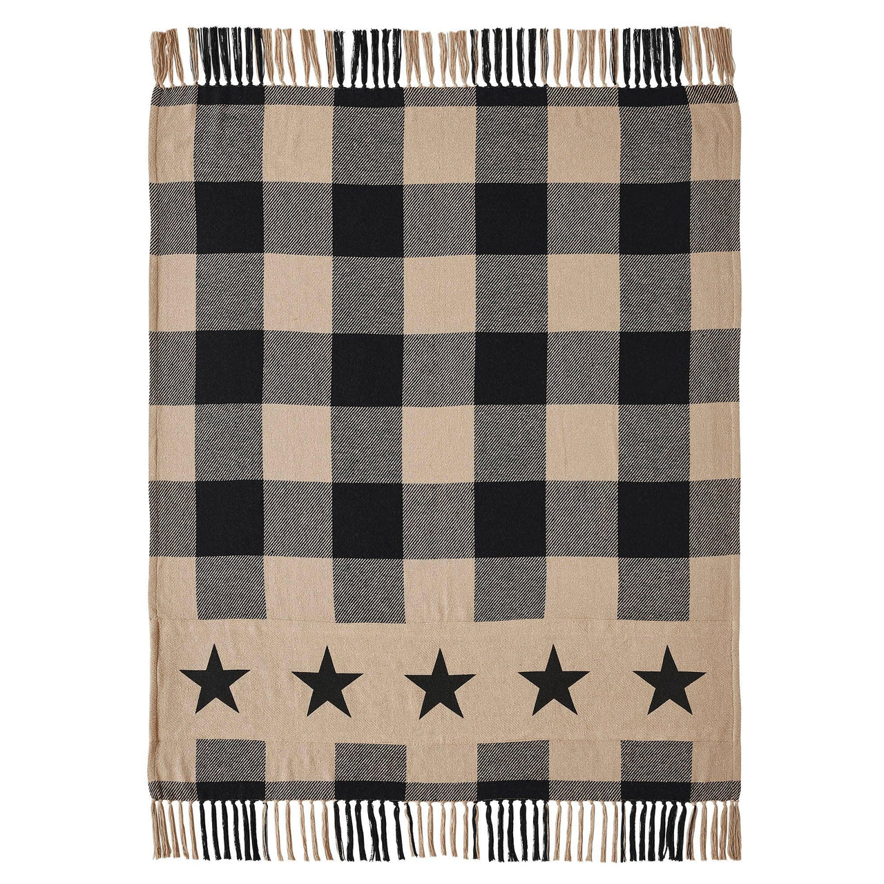 Black Check Star Woven Throw 50x60 - The Fox Decor