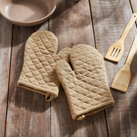 Thumbnail for Burlap Natural Oven Mitt Set of 2 - The Fox Decor