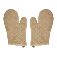 Thumbnail for Burlap Natural Oven Mitt Set of 2 - The Fox Decor