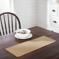 Thumbnail for Burlap Natural Runner Fringed 8x24 - The Fox Decor