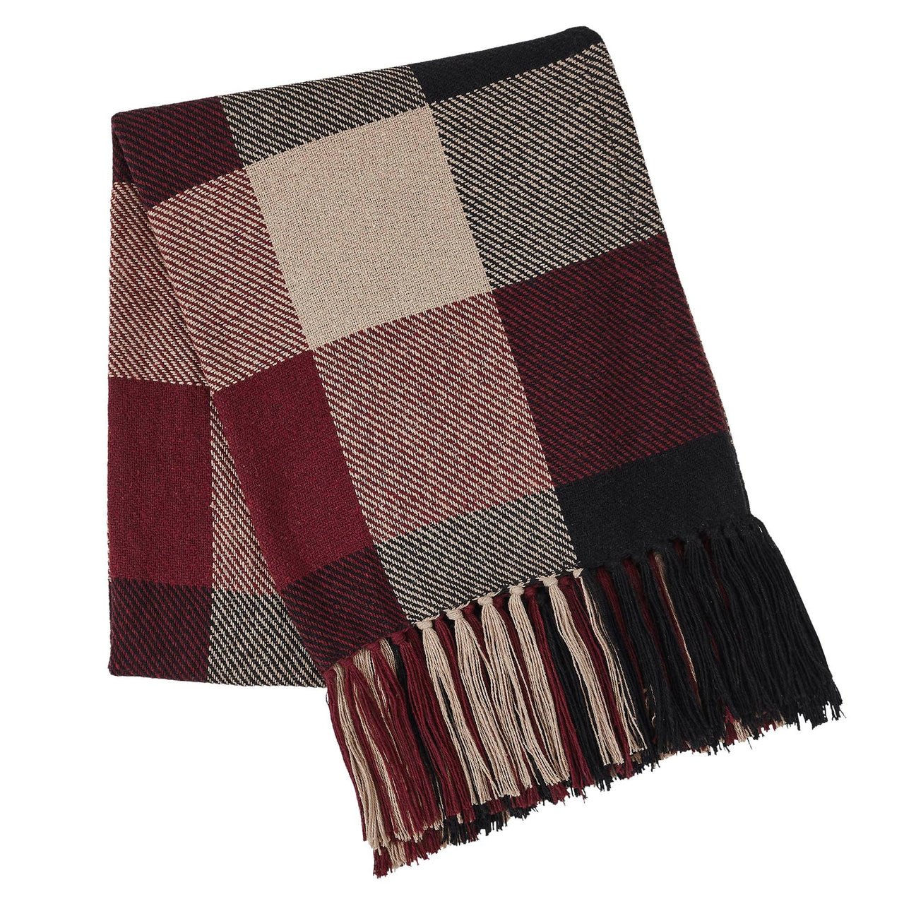 Heritage Farms Primitive Check Woven Throw 50x60 - The Fox Decor
