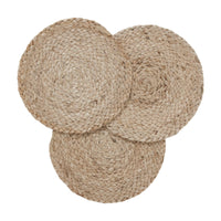 Natural Jute Trivet 8 inch Diameter Set of 3 - The Fox Decor
