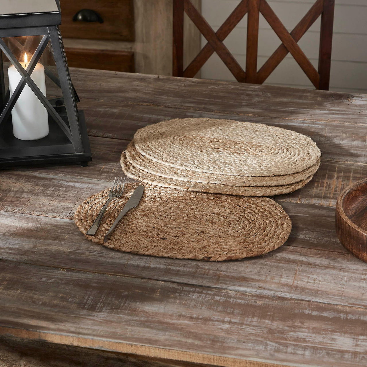 Natural Jute Placemat Set of 4 10x15 - The Fox Decor