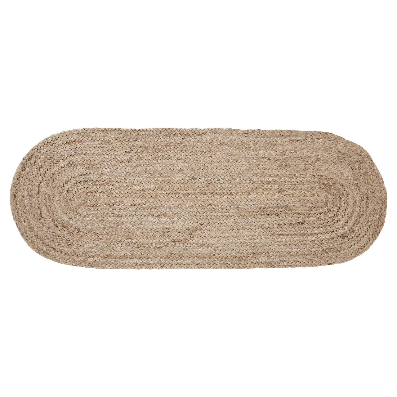 Natural Jute Rug Oval w/ Pad 17x48 - The Fox Decor