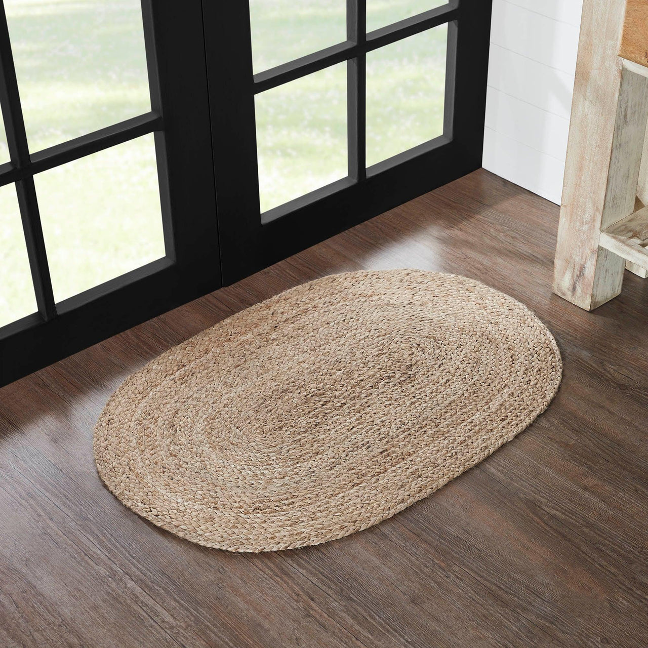 Natural Jute Rug Oval 24x36 - The Fox Decor