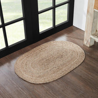 Natural Jute Rug Oval 24x36 - The Fox Decor