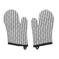 Sawyer Mill Black Ticking Stripe Oven Mitt Set of 2 - The Fox Decor