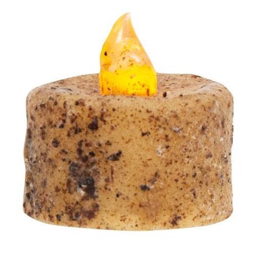 6 Pkg Burnt Ivory LED Tealights - The Fox Decor