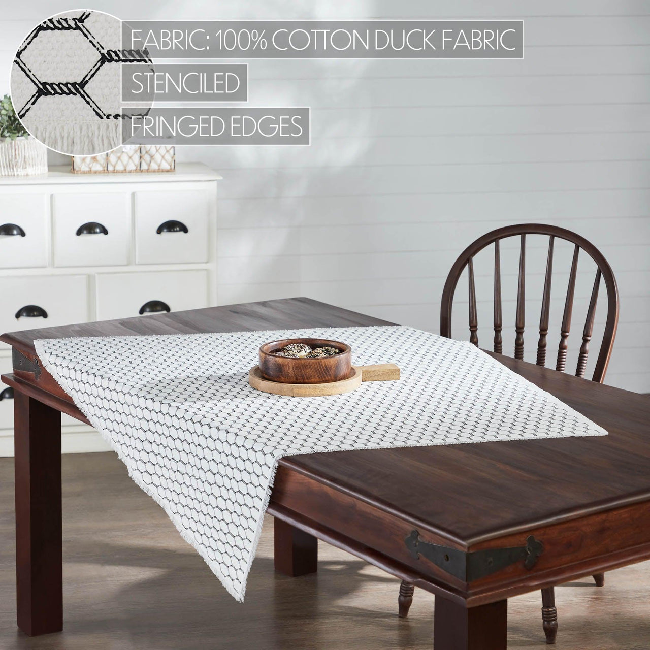 Down Home Table Topper 40x40 - The Fox Decor