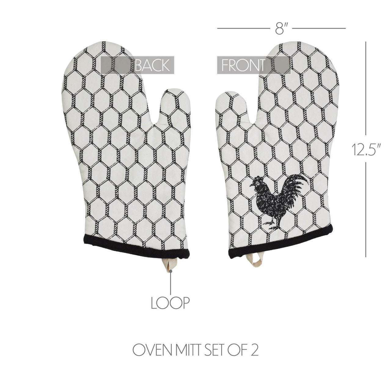 Down Home Oven Mitt Set of 2 - The Fox Decor