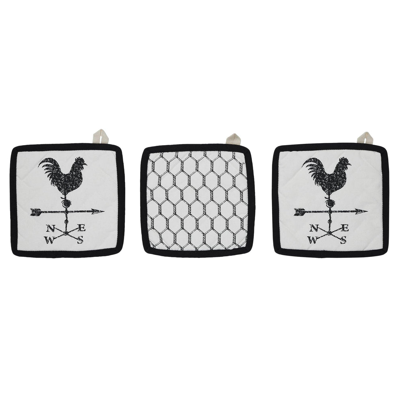Down Home Pot Holder Set of 3 8x8 - The Fox Decor