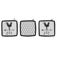 Down Home Pot Holder Set of 3 8x8 - The Fox Decor