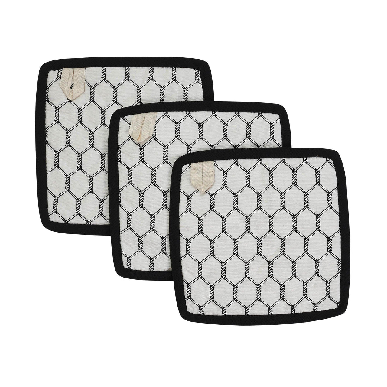 Down Home Pot Holder Set of 3 8x8 - The Fox Decor