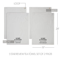 Thumbnail for Down Home 5 Star Review Tea Towel Set of 2 19x28 - The Fox Decor